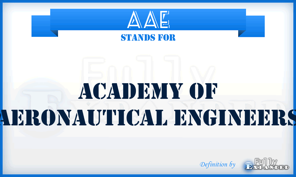 AAE - Academy of Aeronautical Engineers