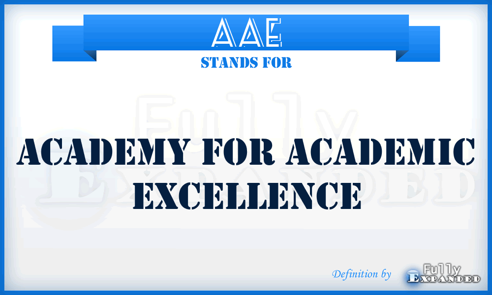 AAE - Academy for Academic Excellence