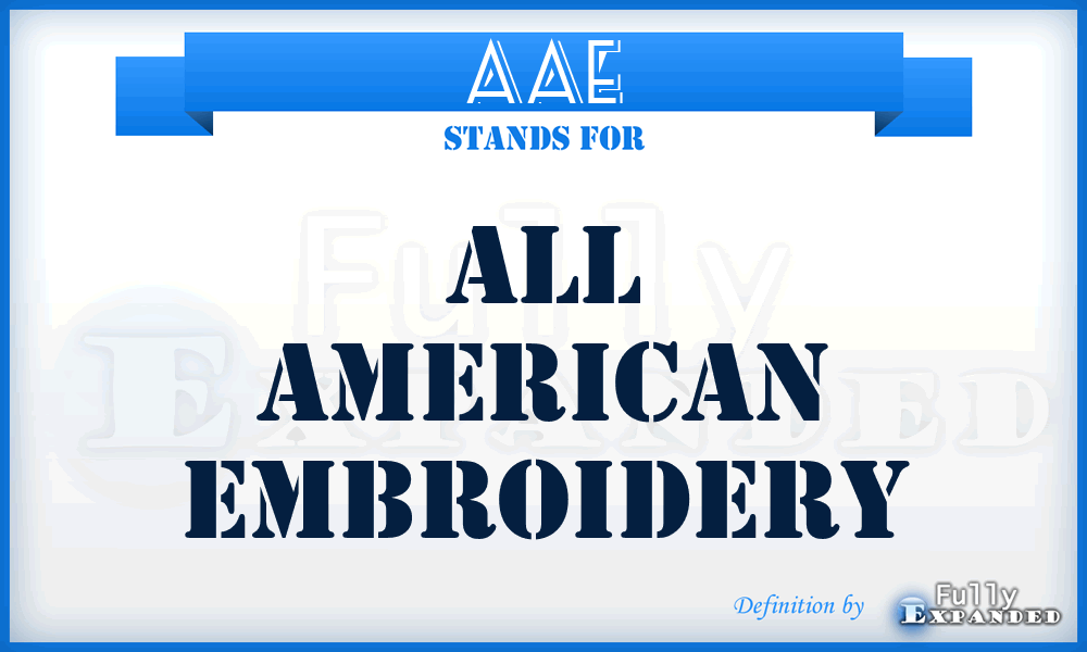 AAE - All American Embroidery