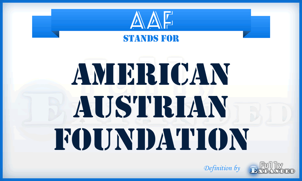 AAF - American Austrian Foundation