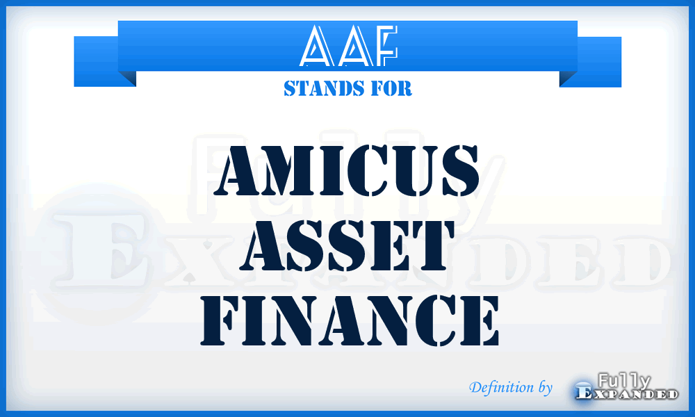 AAF - Amicus Asset Finance