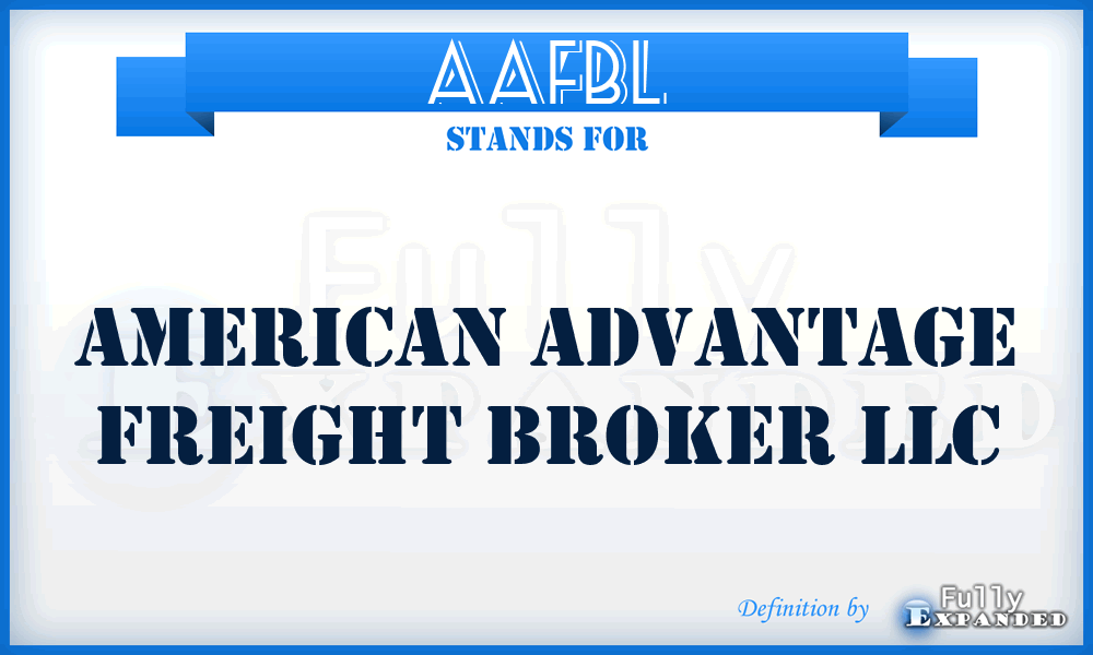 AAFBL - American Advantage Freight Broker LLC