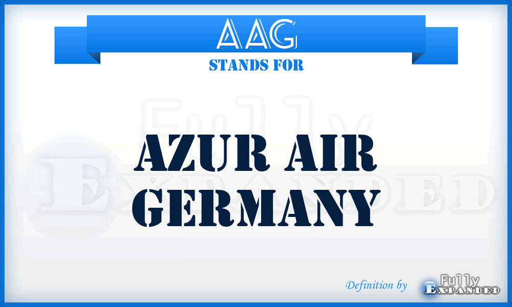 AAG - Azur Air Germany