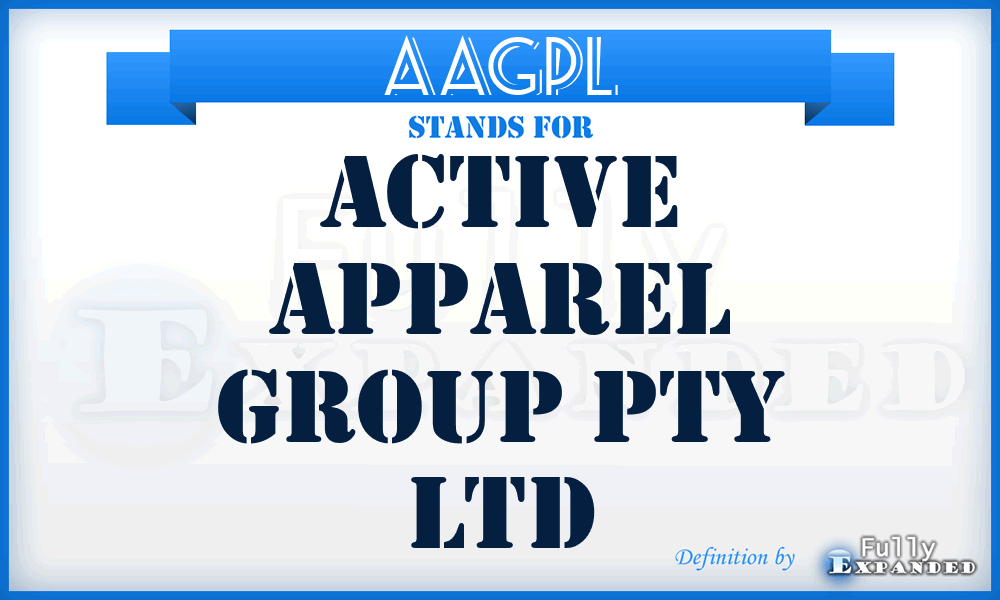 AAGPL - Active Apparel Group Pty Ltd
