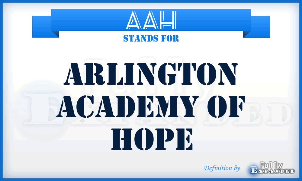 AAH - Arlington Academy of Hope