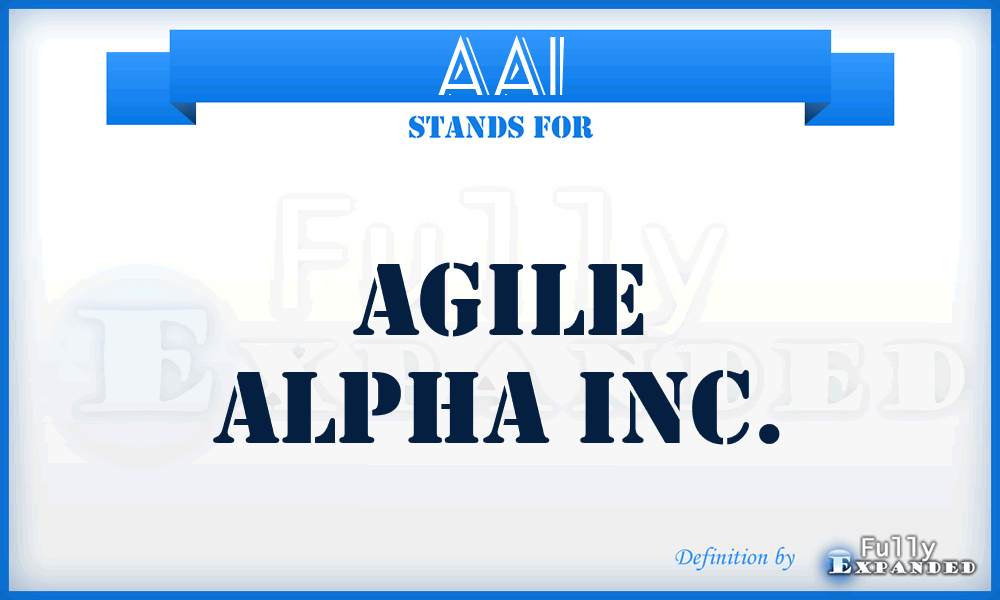 AAI - Agile Alpha Inc.