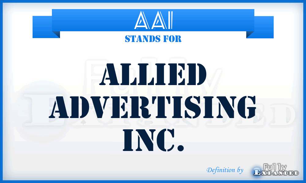 AAI - Allied Advertising Inc.