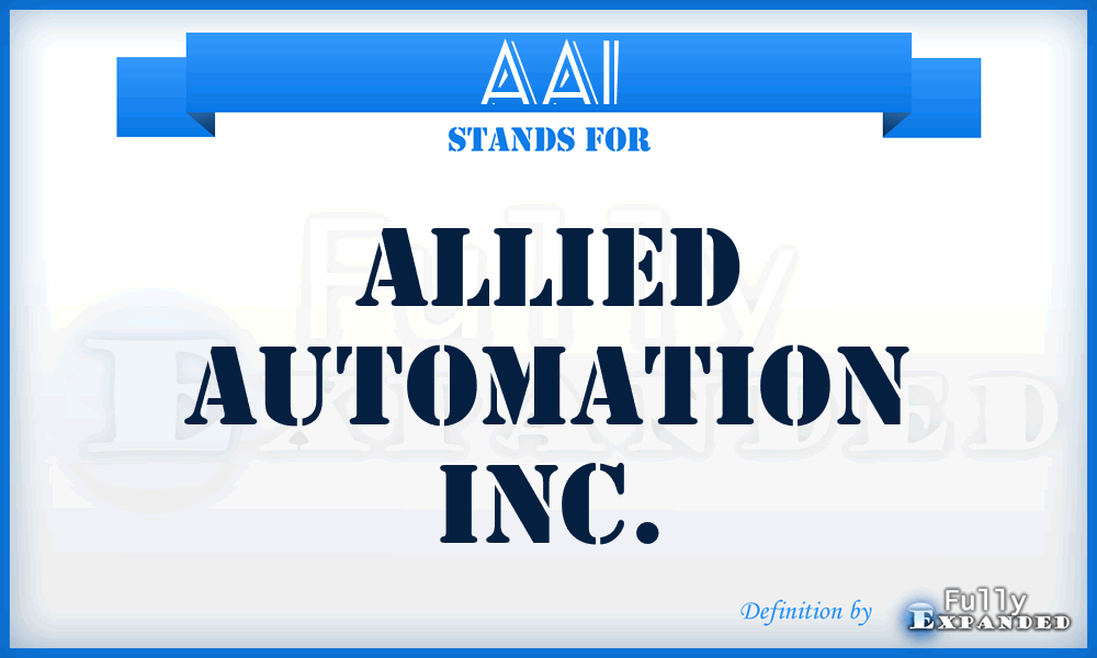 AAI - Allied Automation Inc.
