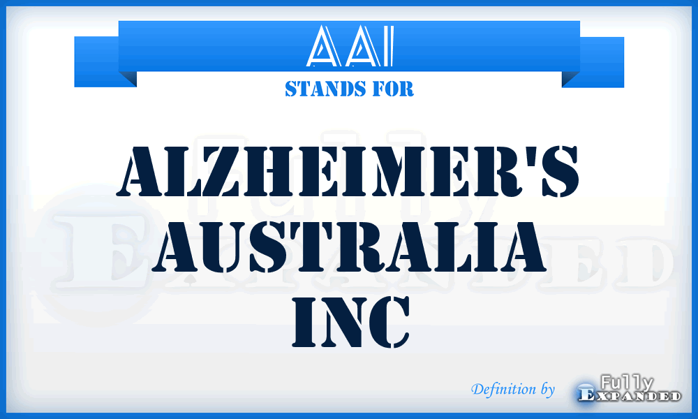 AAI - Alzheimer's Australia Inc