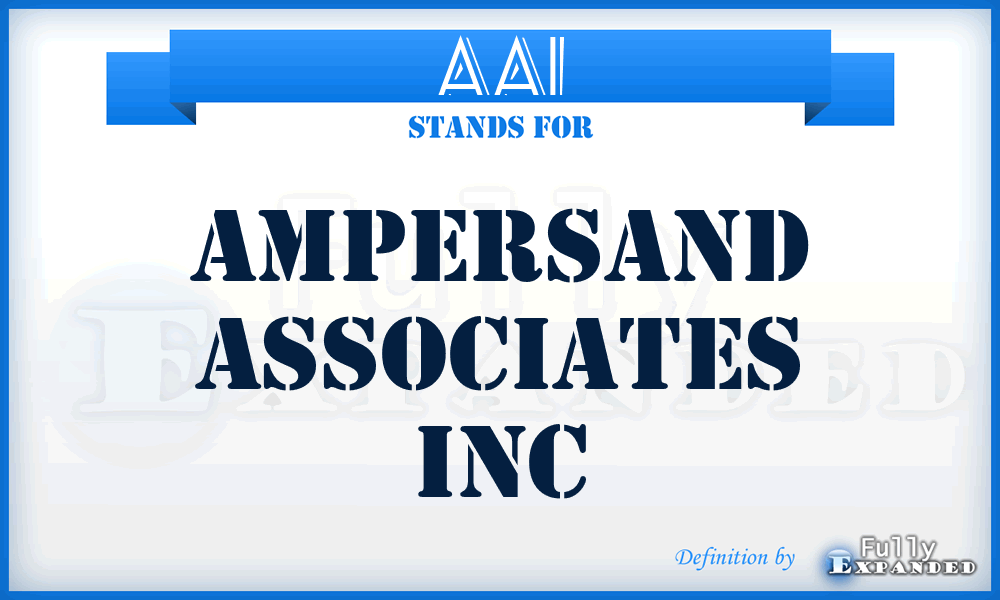 AAI - Ampersand Associates Inc