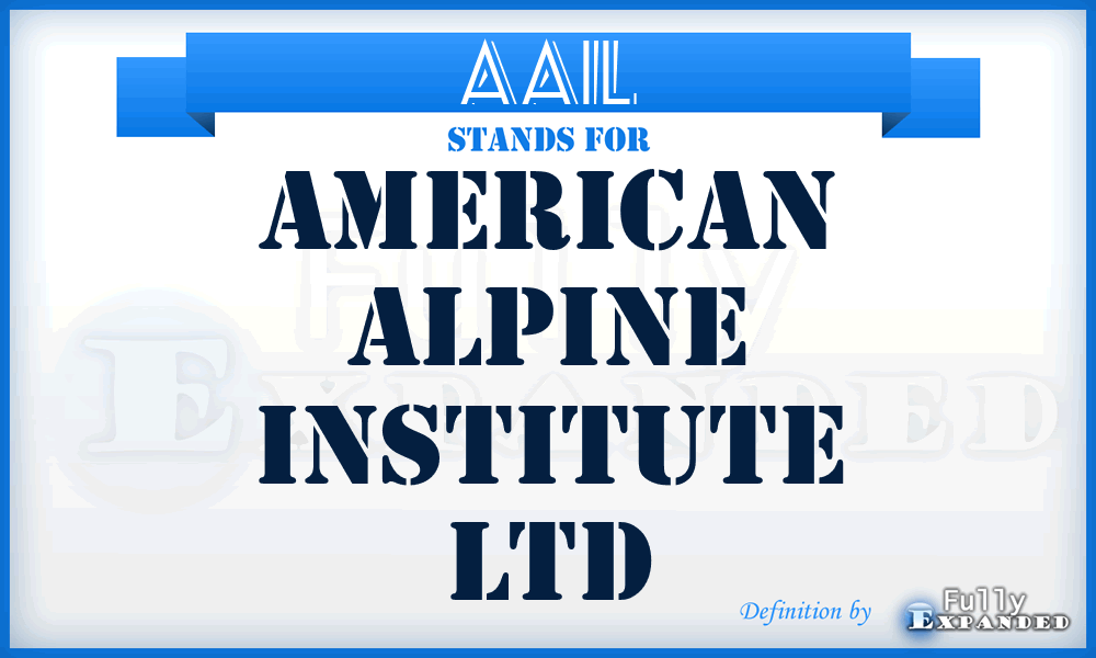 AAIL - American Alpine Institute Ltd