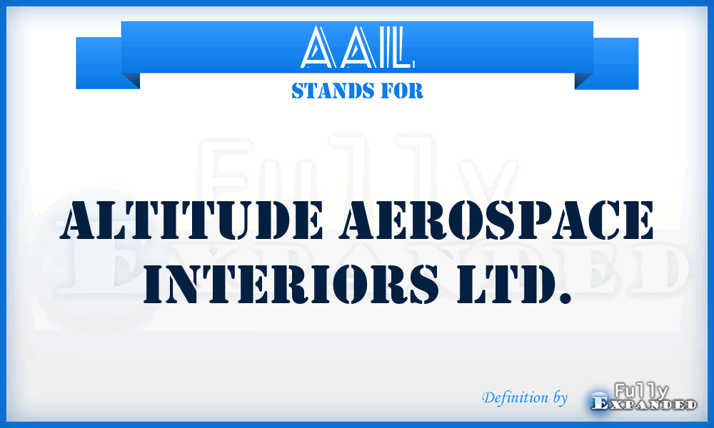 AAIL - Altitude Aerospace Interiors Ltd.