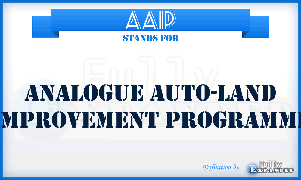 AAIP - Analogue Auto-land Improvement Programme