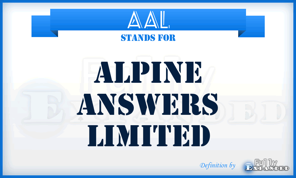 AAL - Alpine Answers Limited