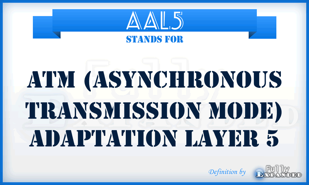 AAL5 - ATM (Asynchronous Transmission Mode) Adaptation Layer 5