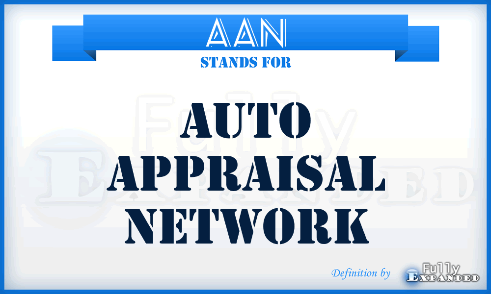 AAN - Auto Appraisal Network