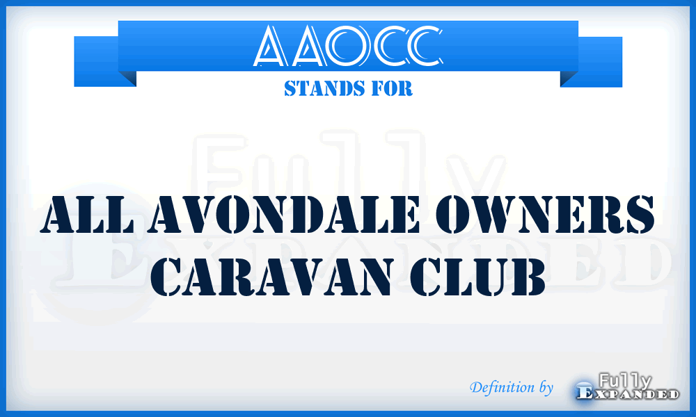 AAOCC - All Avondale Owners Caravan Club