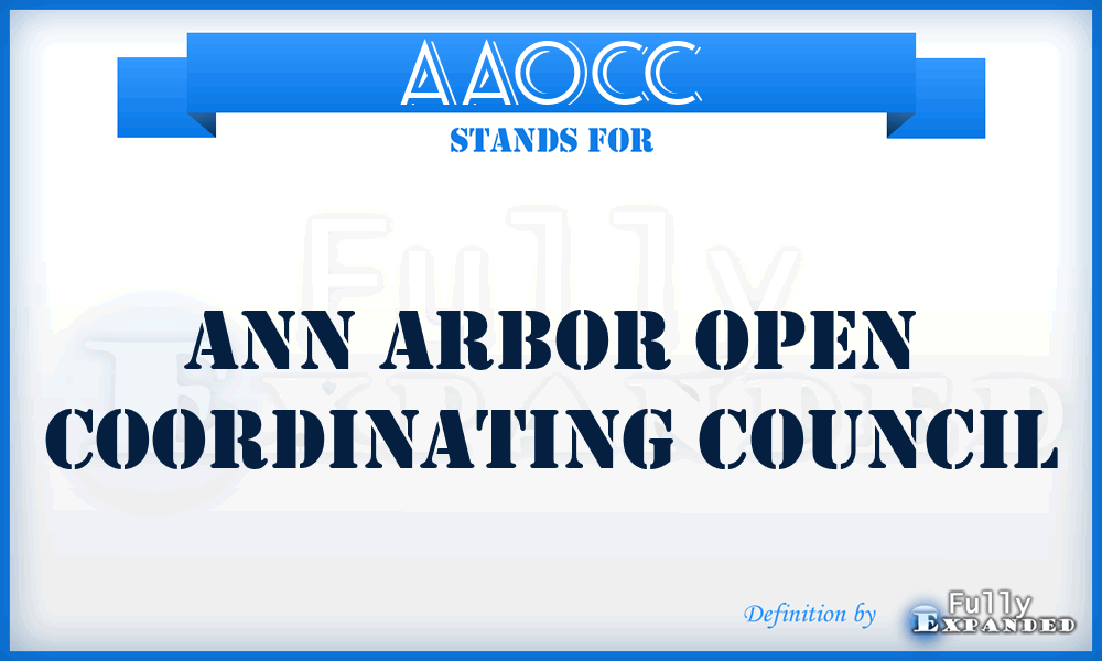 AAOCC - Ann Arbor Open Coordinating Council