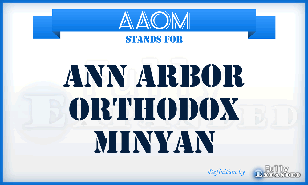 AAOM - Ann Arbor Orthodox Minyan