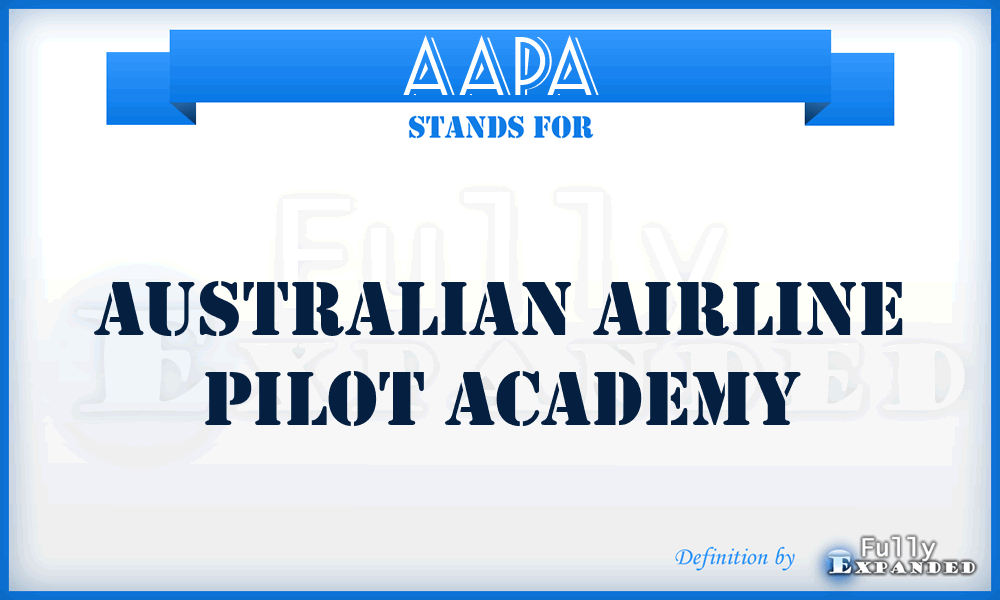 AAPA - Australian Airline Pilot Academy