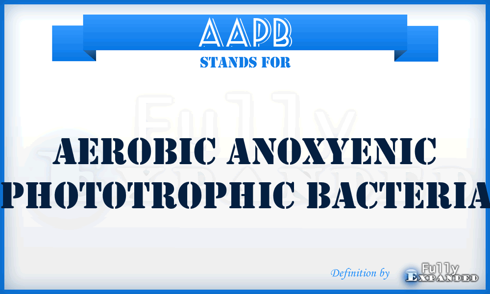 AAPB - Aerobic Anoxyenic Phototrophic Bacteria