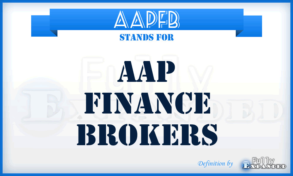 AAPFB - AAP Finance Brokers