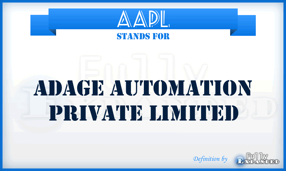 AAPL - Adage Automation Private Limited