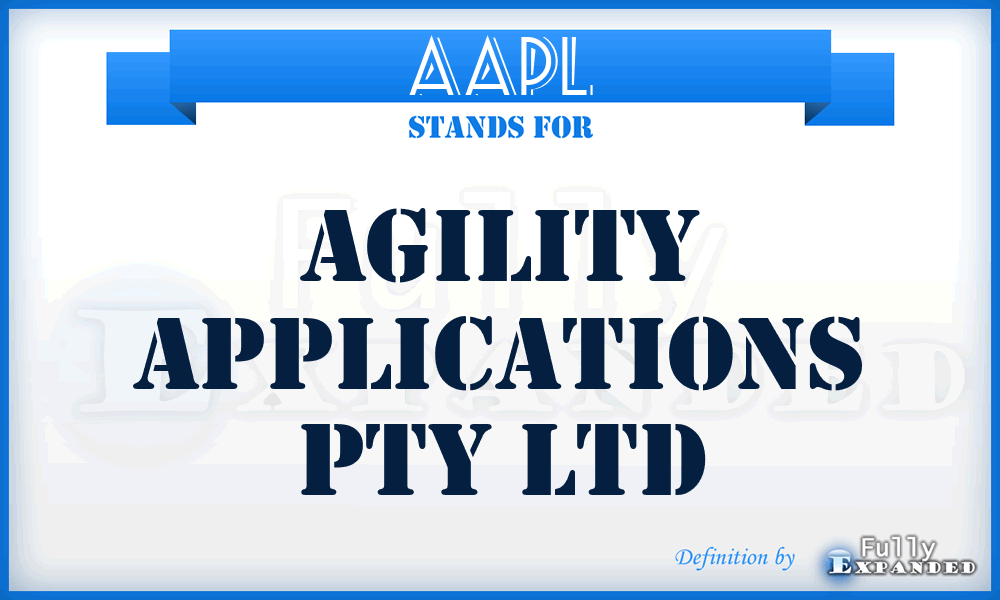 AAPL - Agility Applications Pty Ltd