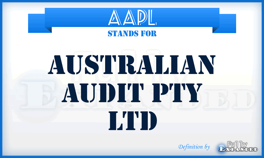 AAPL - Australian Audit Pty Ltd