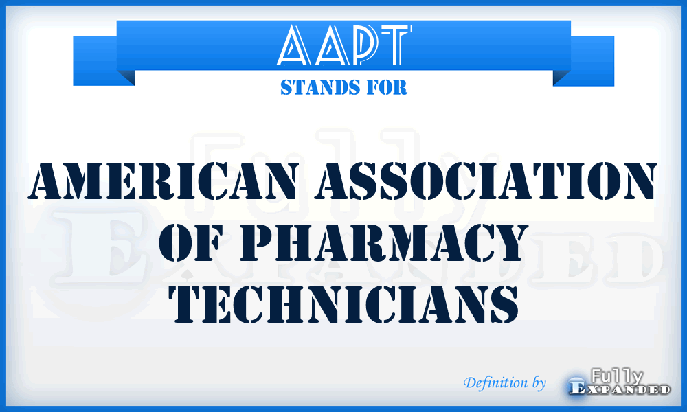 AAPT - American Association of Pharmacy Technicians