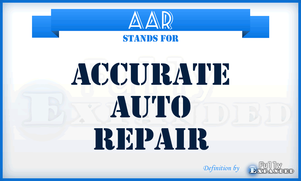 AAR - Accurate Auto Repair