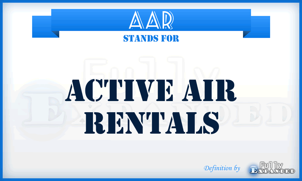 AAR - Active Air Rentals