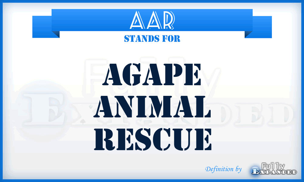 AAR - Agape Animal Rescue