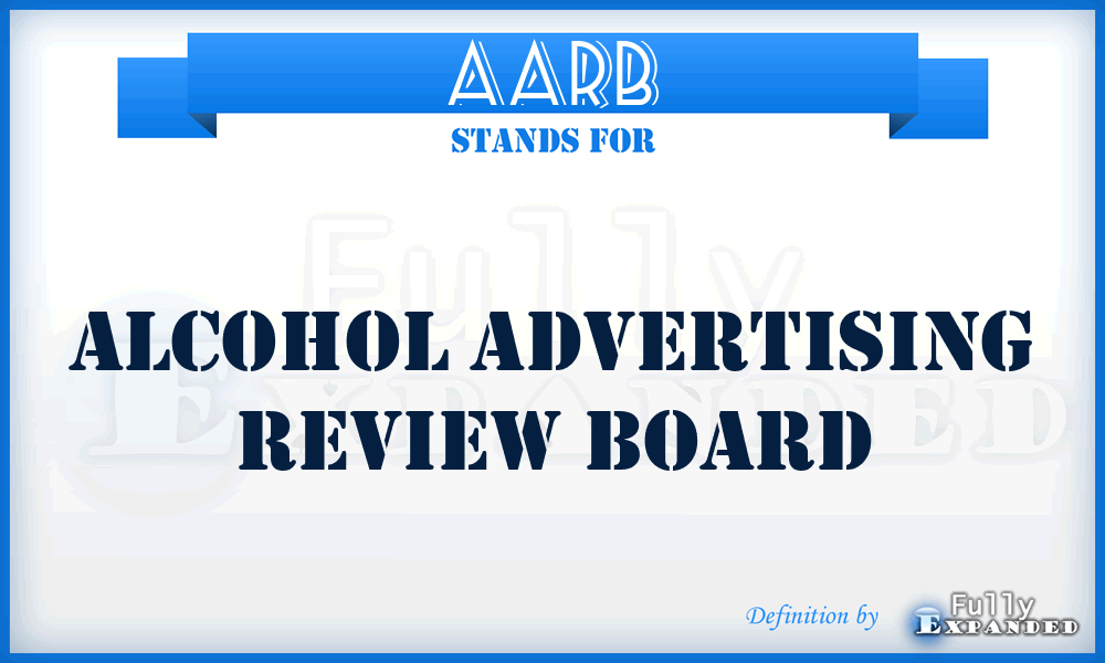 AARB - Alcohol Advertising Review Board
