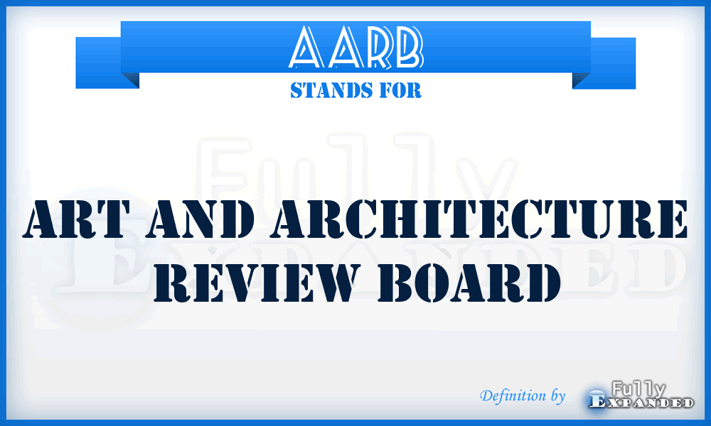 AARB - Art and Architecture Review Board