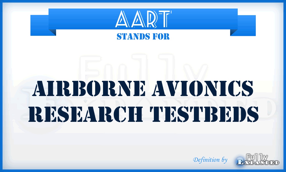 AART - airborne avionics research testbeds