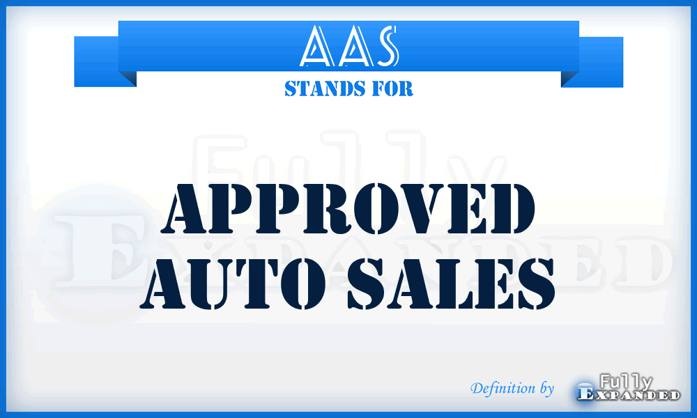 AAS - Approved Auto Sales