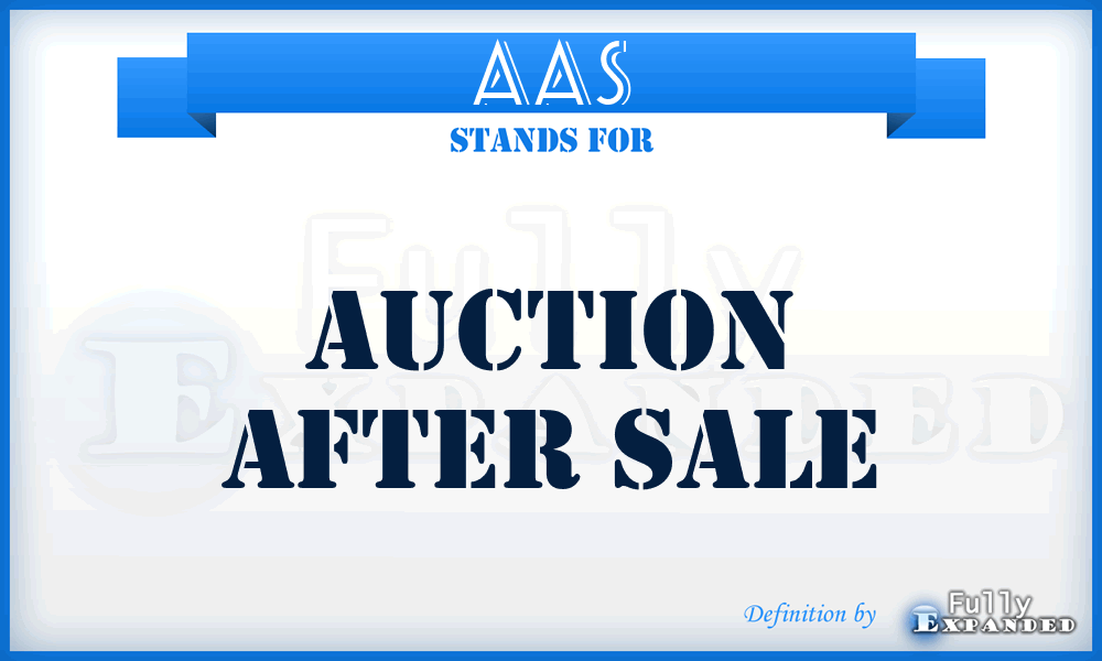 AAS - Auction After Sale