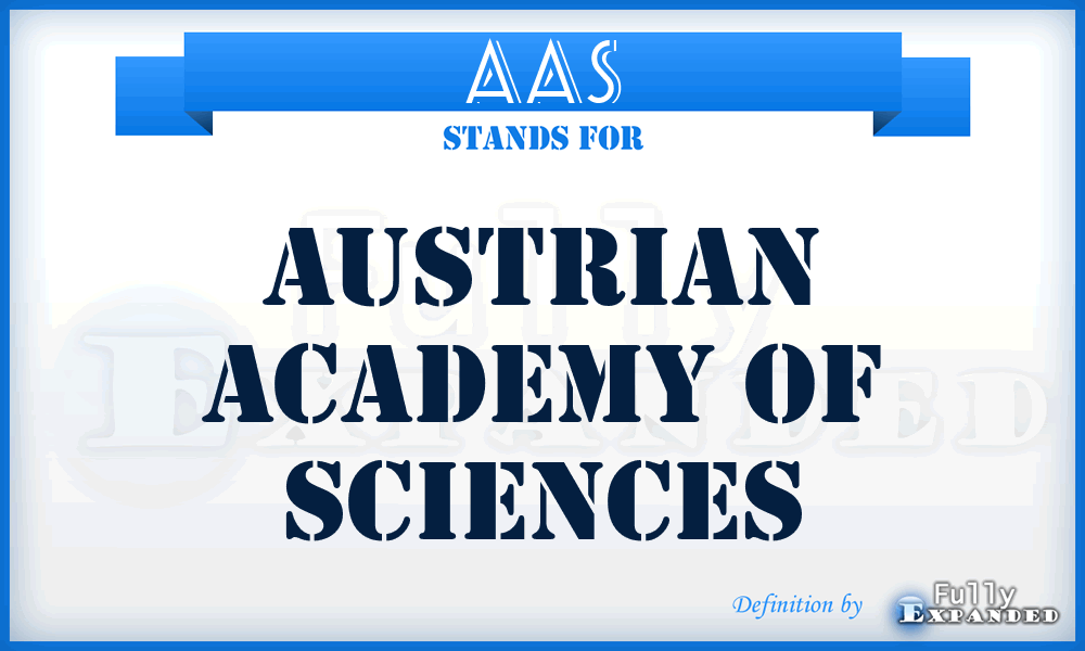AAS - Austrian Academy of Sciences