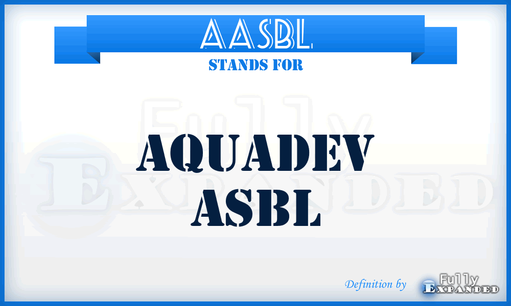 AASBL - Aquadev ASBL