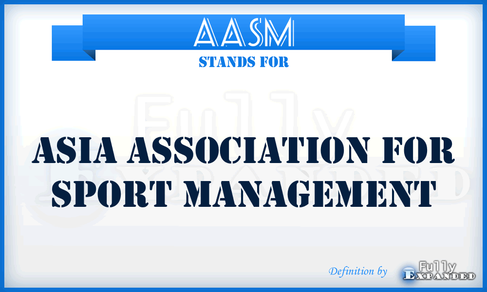 AASM - Asia Association For Sport Management