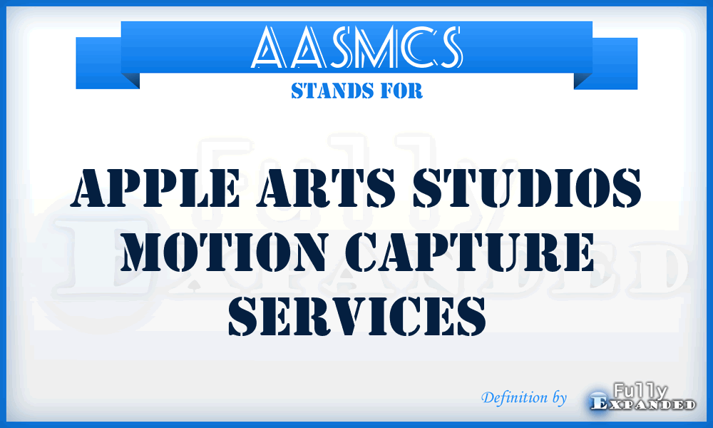 AASMCS - Apple Arts Studios Motion Capture Services