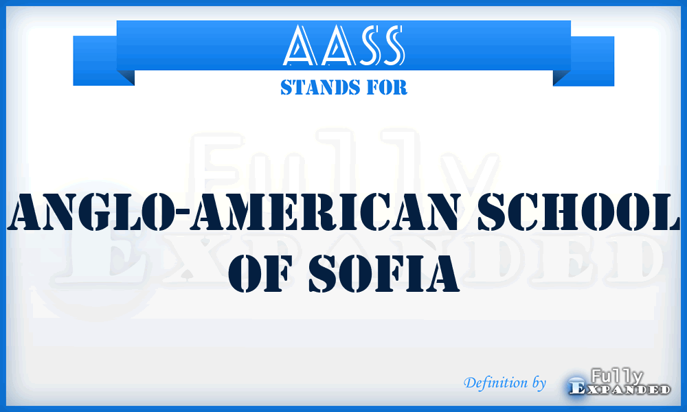 AASS - Anglo-American School of Sofia