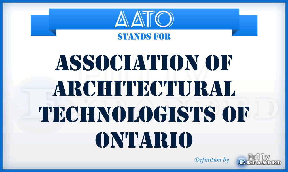 AATO - Association of Architectural Technologists of Ontario