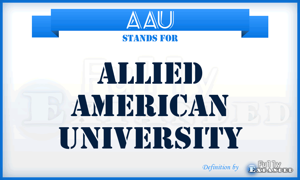 AAU - Allied American University