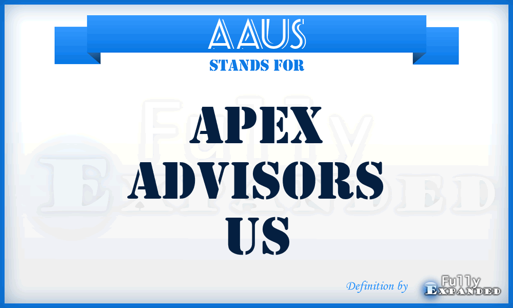 AAUS - Apex Advisors US