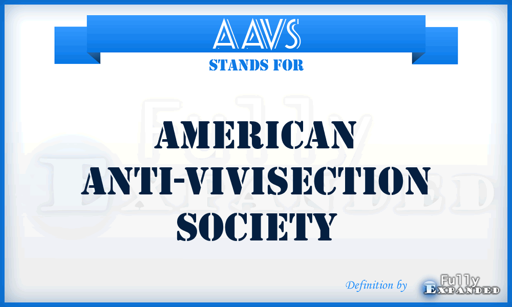 AAVS - American Anti-Vivisection Society