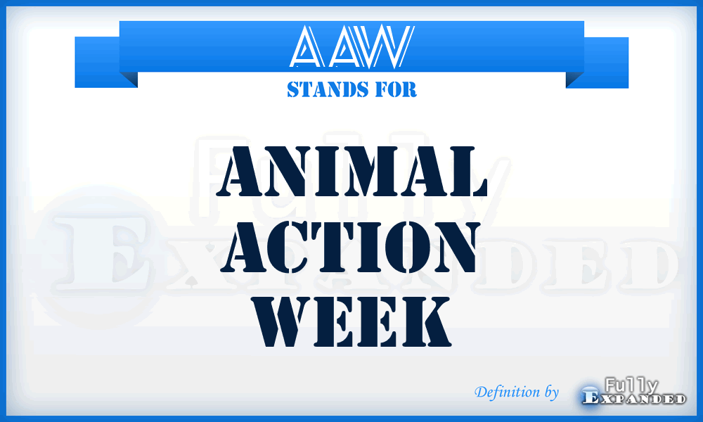 AAW - Animal Action Week