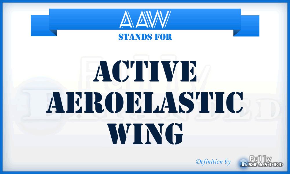 AAW - active aeroelastic wing