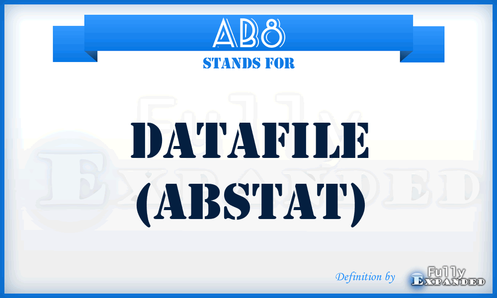 AB8 - Datafile (ABStat)